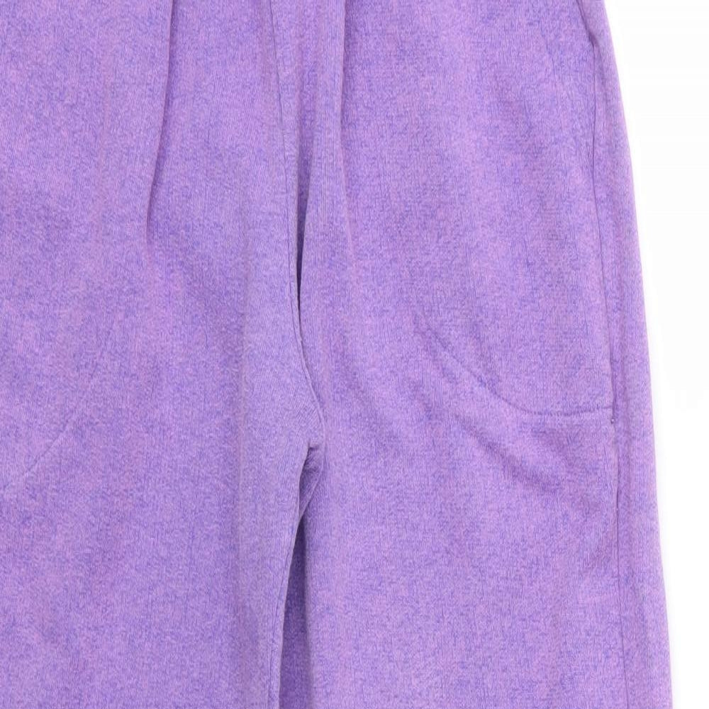 Zip! Womens Purple  Cotton Jogger Trousers Size 10 L25 in Regular