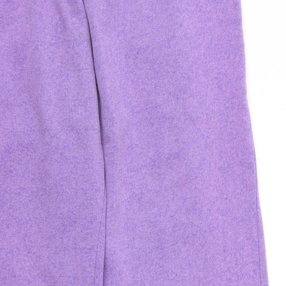 Zip! Womens Purple  Cotton Jogger Trousers Size 10 L25 in Regular