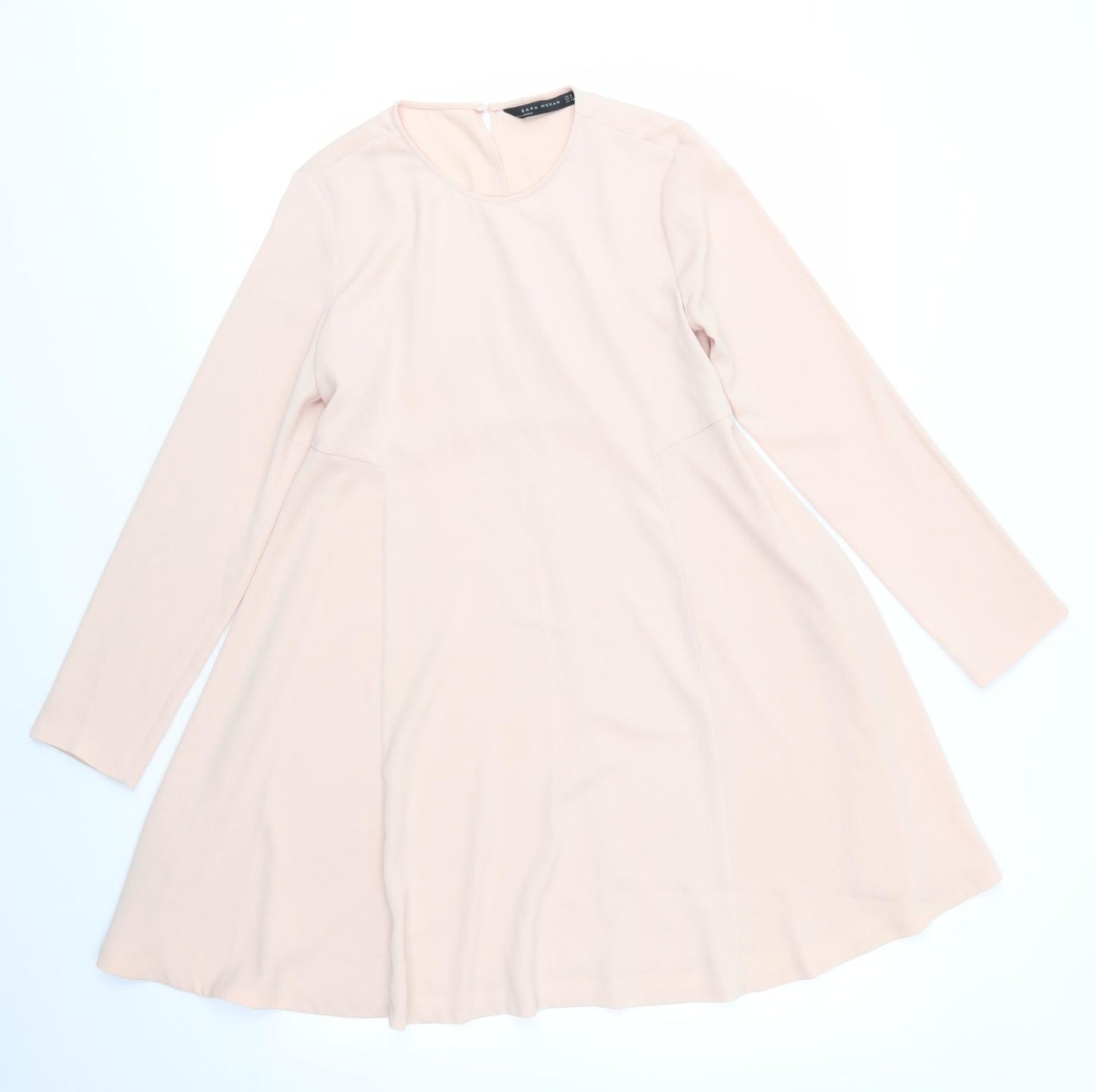Zara Woman Womens Pink  Polyester Basic Blouse Size XS Round Neck
