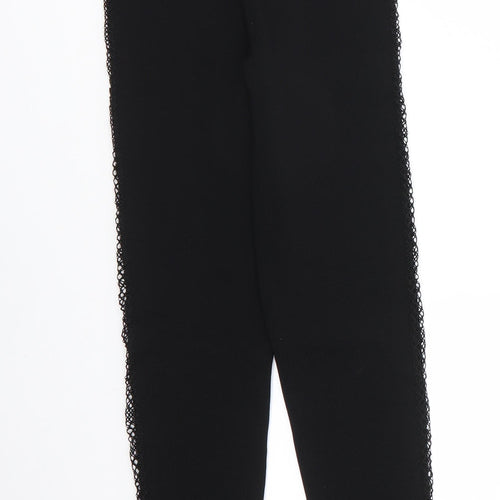 Zara Womens Black  Viscose Jegging Leggings Size S L25 in