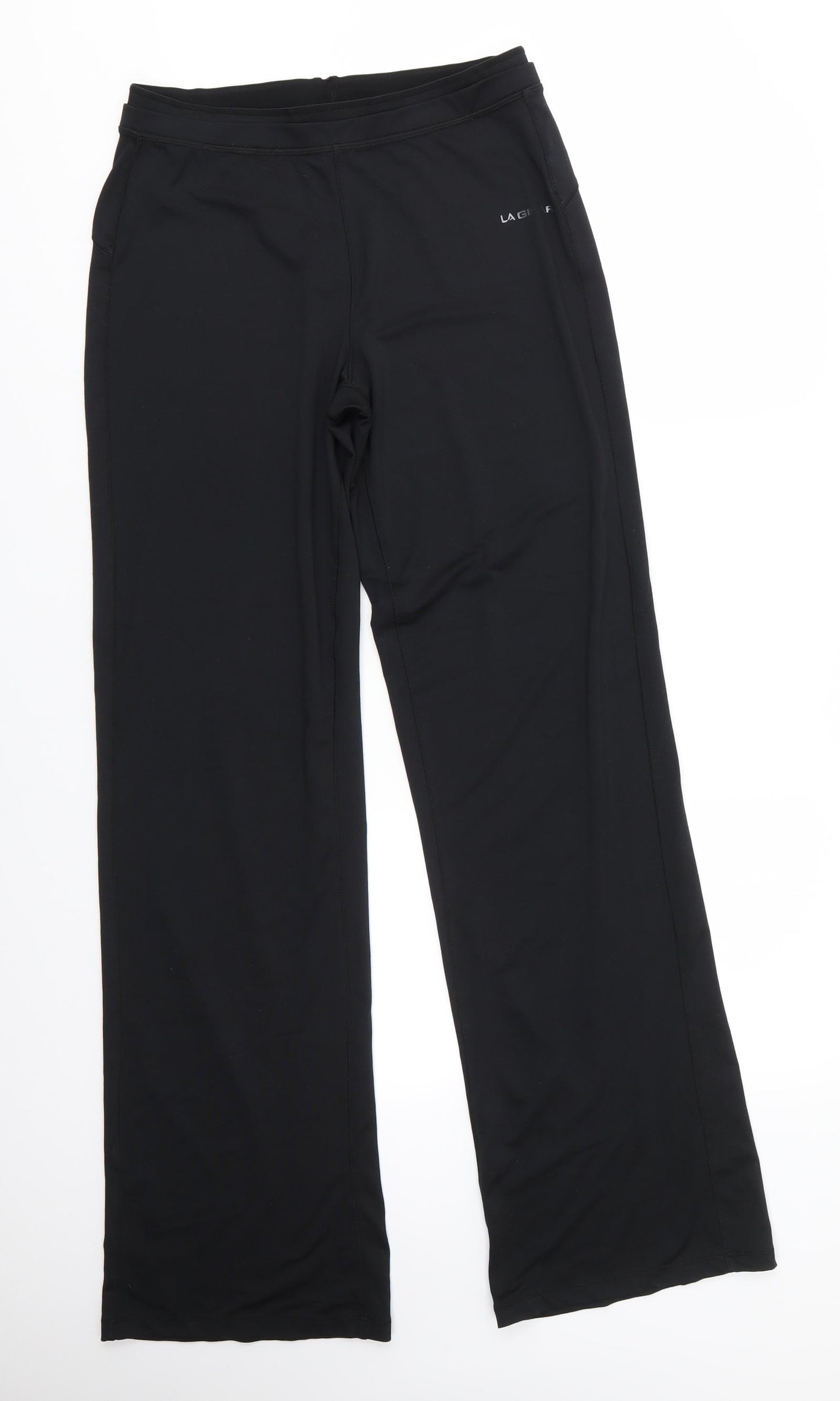 LA Gear Womens Black  Polyester Jogger Trousers Size 12 L32 in Regular