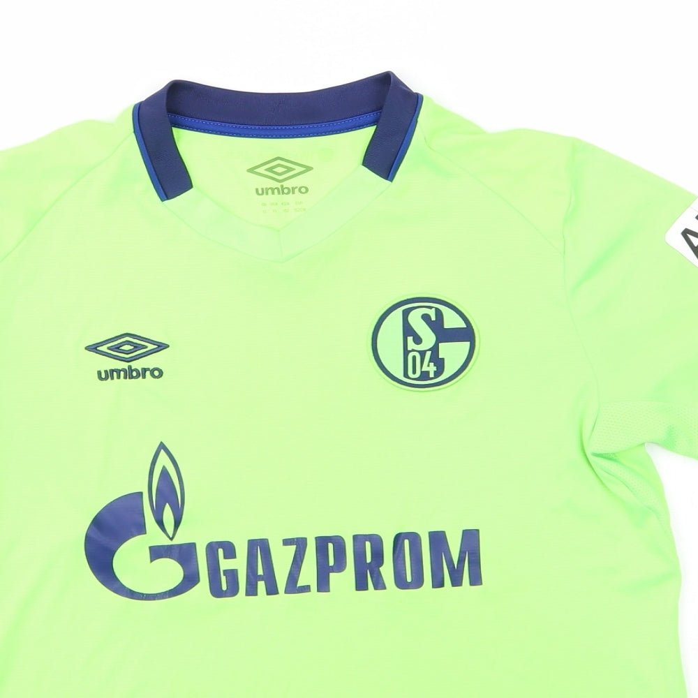 Umbro Boys Yellow  Polyester Basic T-Shirt Size 12 Years V-Neck  - Gazprom Hi Vis