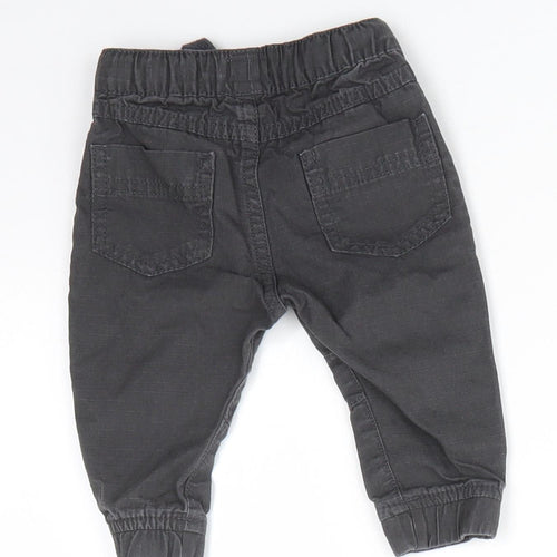 F&F Baby Grey  100% Cotton Jogger Trousers Size 3-6 Months