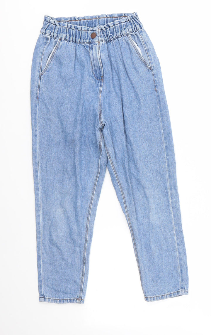 NEXT Girls Blue 100% Cotton Boyfriend Jeans Size 9 Months Regular