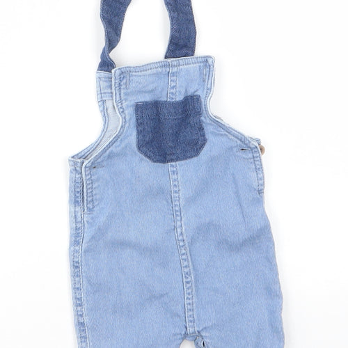 TU Baby Blue  Cotton Dungaree One-Piece Size 0-3 Months