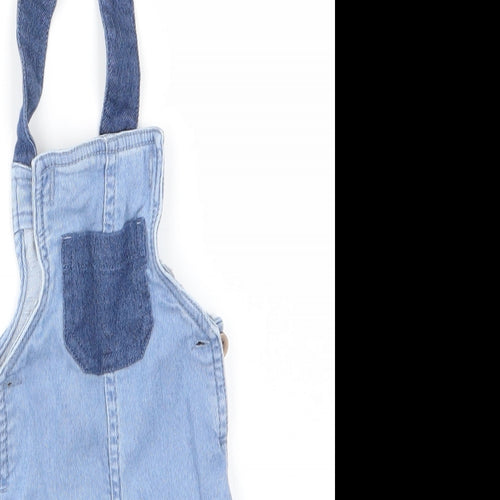 TU Baby Blue  Cotton Dungaree One-Piece Size 0-3 Months