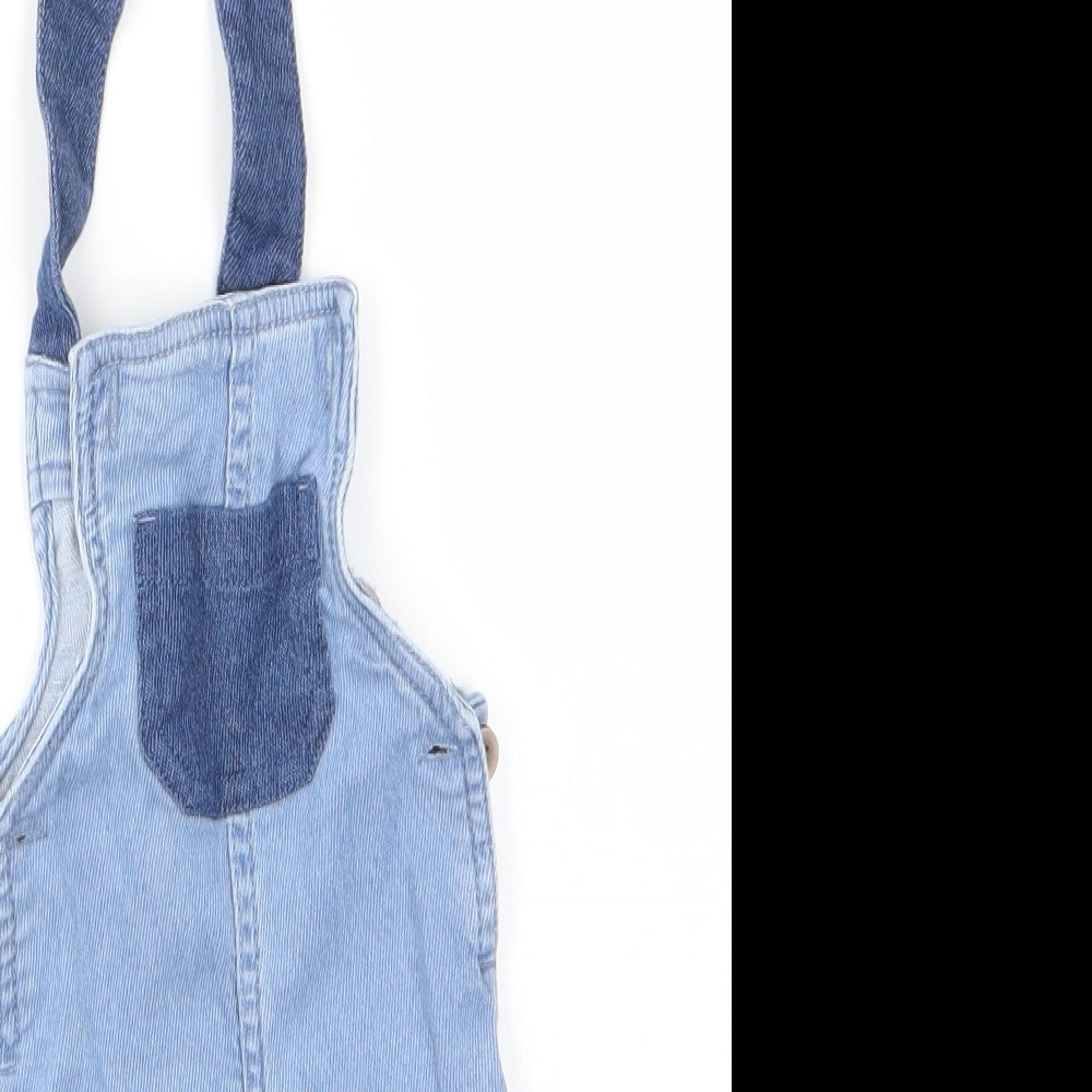 TU Baby Blue  Cotton Dungaree One-Piece Size 0-3 Months