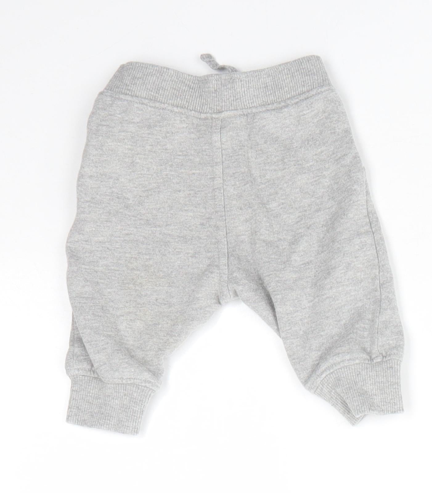 NEXT Baby Grey  Cotton Jogger Trousers Size 0-3 Months