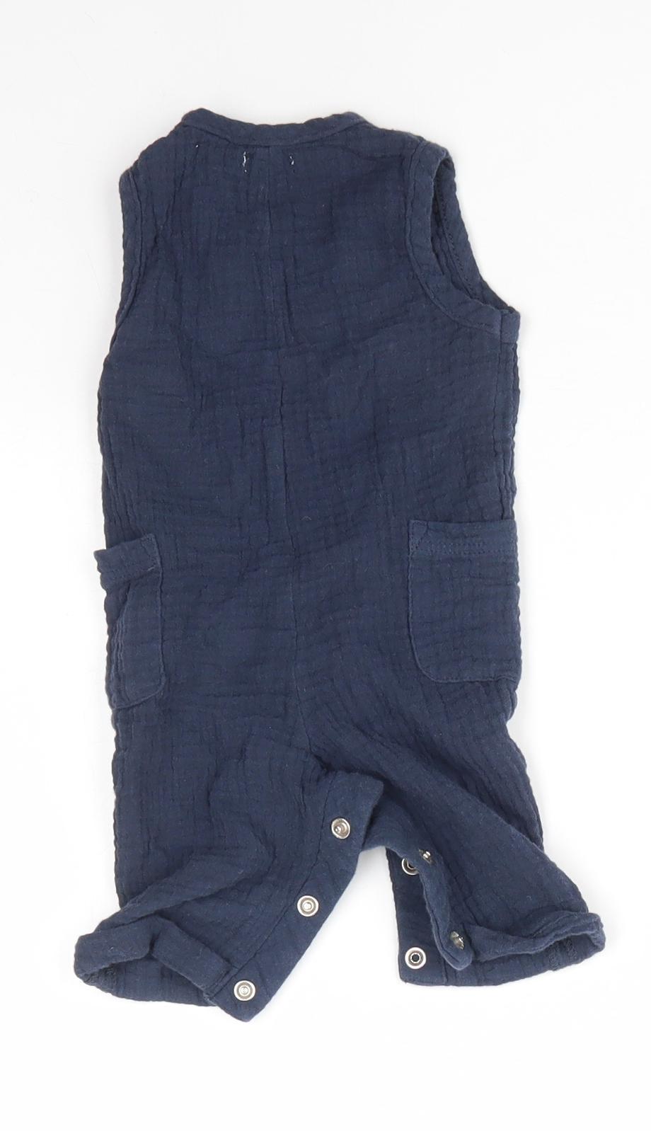 RR Baby Blue  Cotton Romper One-Piece Size 3-6 Months
