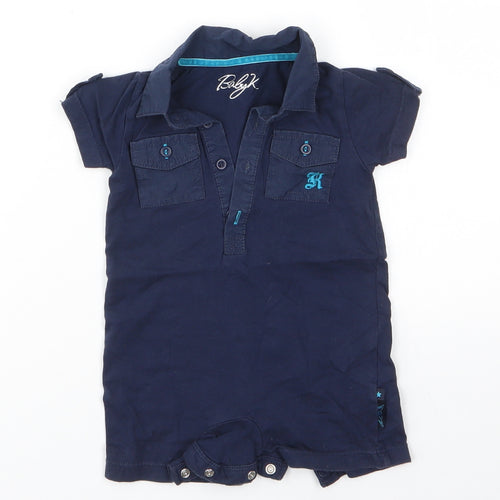 Myleen Klass Baby Blue  100% Cotton Basic Button-Up Size 0-3 Months Collared