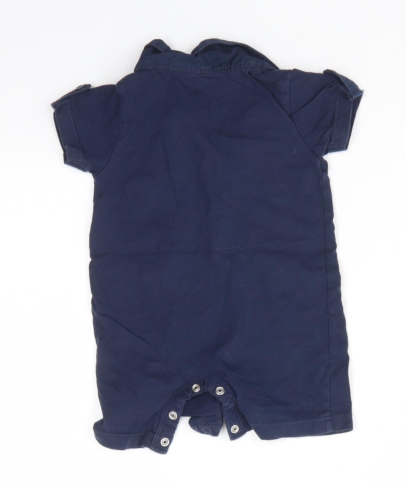 Myleen Klass Baby Blue  100% Cotton Basic Button-Up Size 0-3 Months Collared