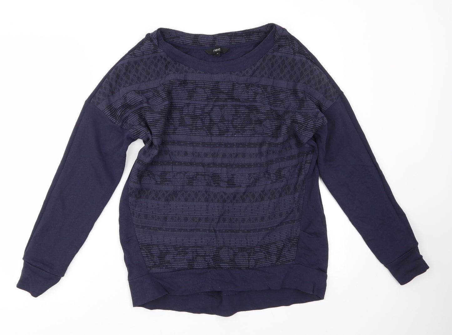 NEXT Womens Blue Round Neck  Viscose Pullover Jumper Size 10