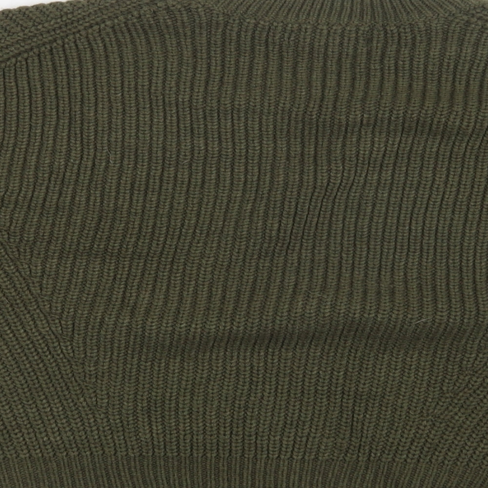 New Look Womens Green Crew Neck  Acrylic Pullover Jumper Size M