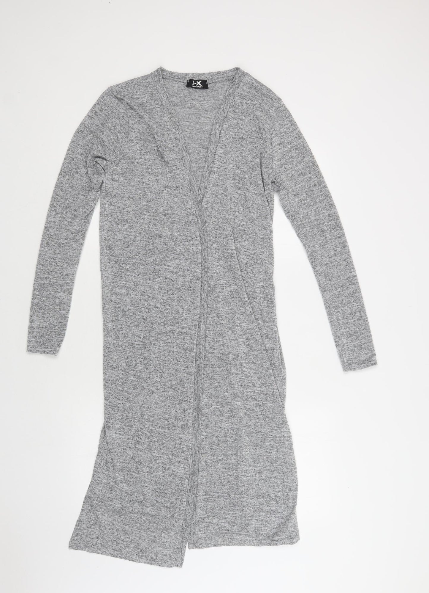 I-X London Womens Grey V-Neck   Cardigan Jumper Size M