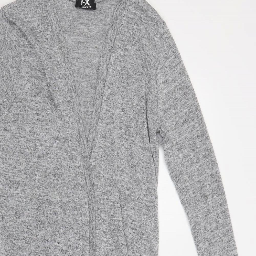 I-X London Womens Grey V-Neck   Cardigan Jumper Size M
