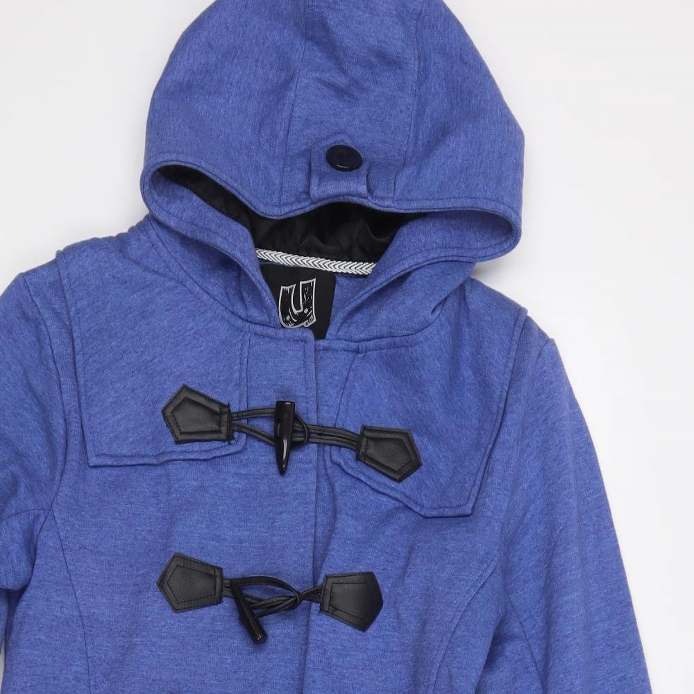 Urban Diva Womens Blue   Pea Coat Coat Size 12  Snap
