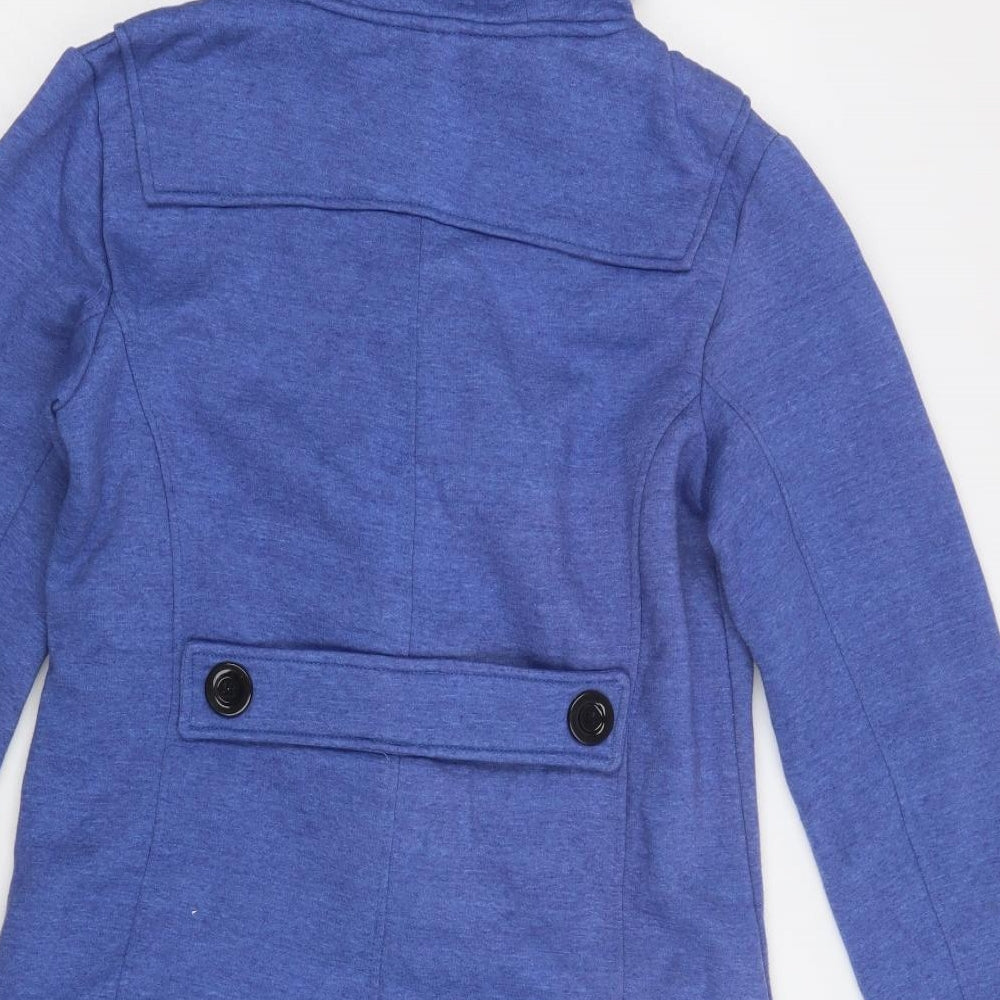 Urban Diva Womens Blue   Pea Coat Coat Size 12  Snap