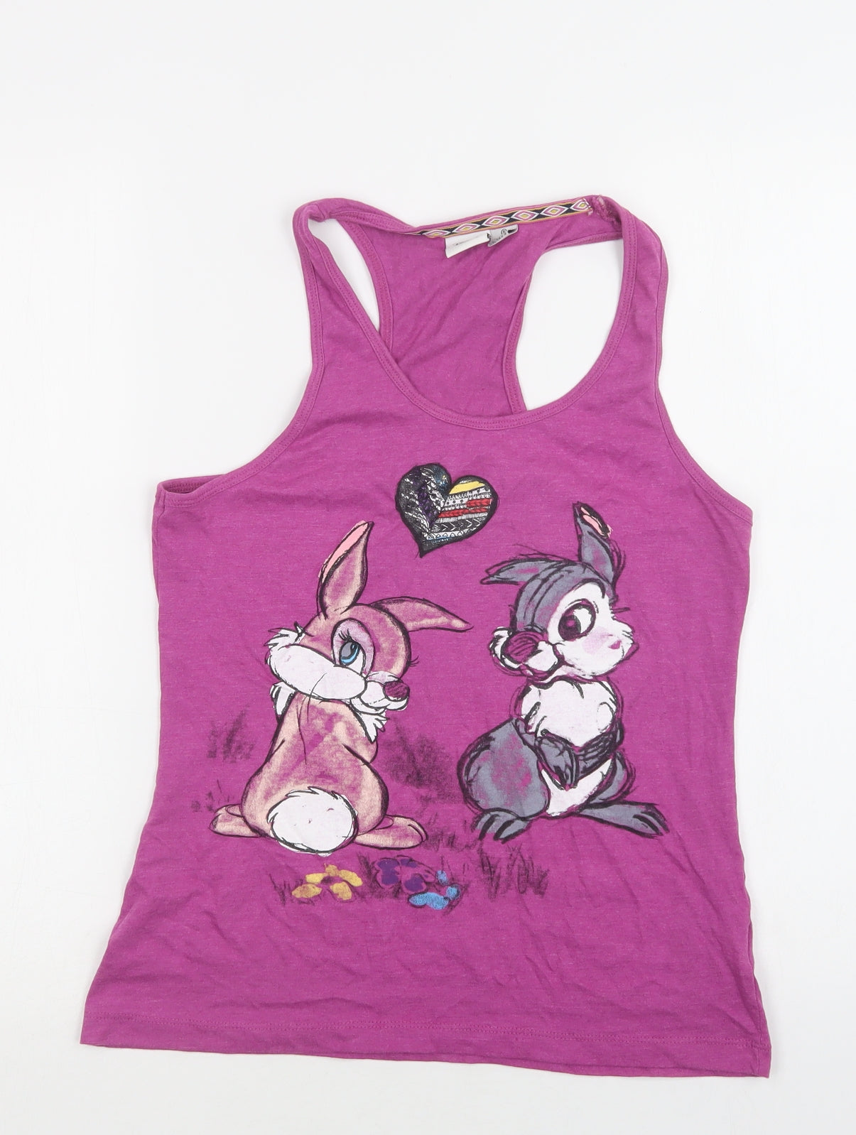 Primark Womens Purple  Polyester Top Pyjama Top Size S   - Bunnies