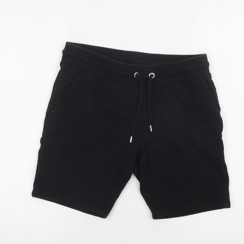 ASOS Mens Black  Cotton Sweat Shorts Size S L7 in Regular Drawstring