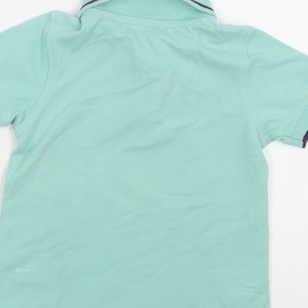 George Boys Green  Cotton Basic Polo Size 2 Years Collared Button
