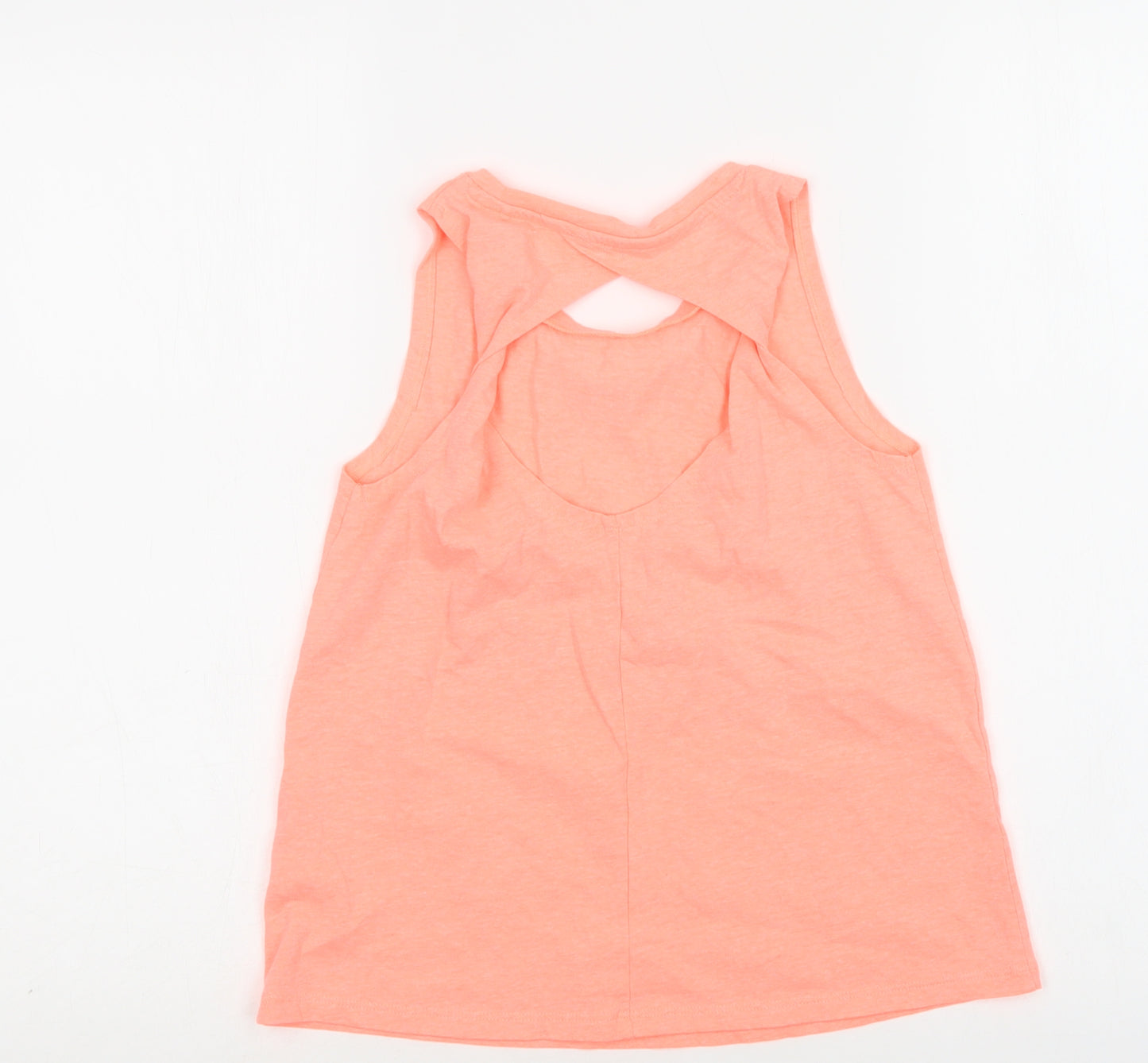 NEXT Girls Pink  Cotton Basic Tank Size 11 Years Crew Neck