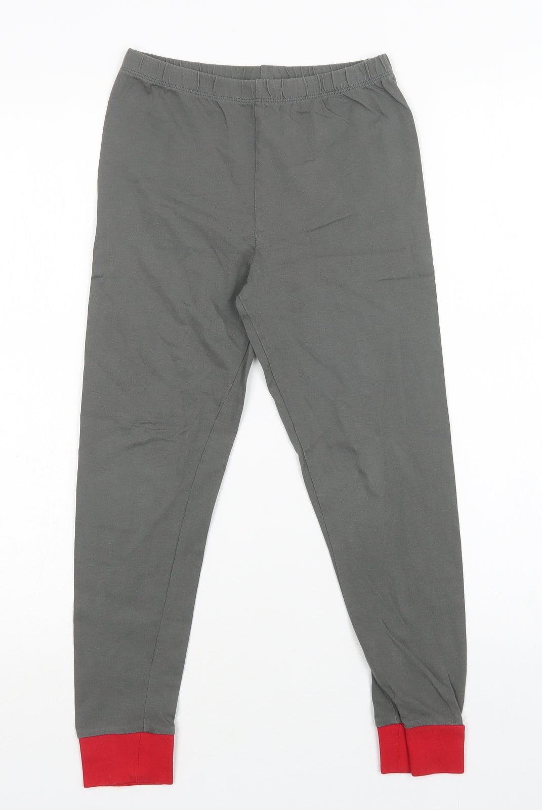 Preworn Boys Grey  Polyester  Pyjama Pants Size 9-10 Years