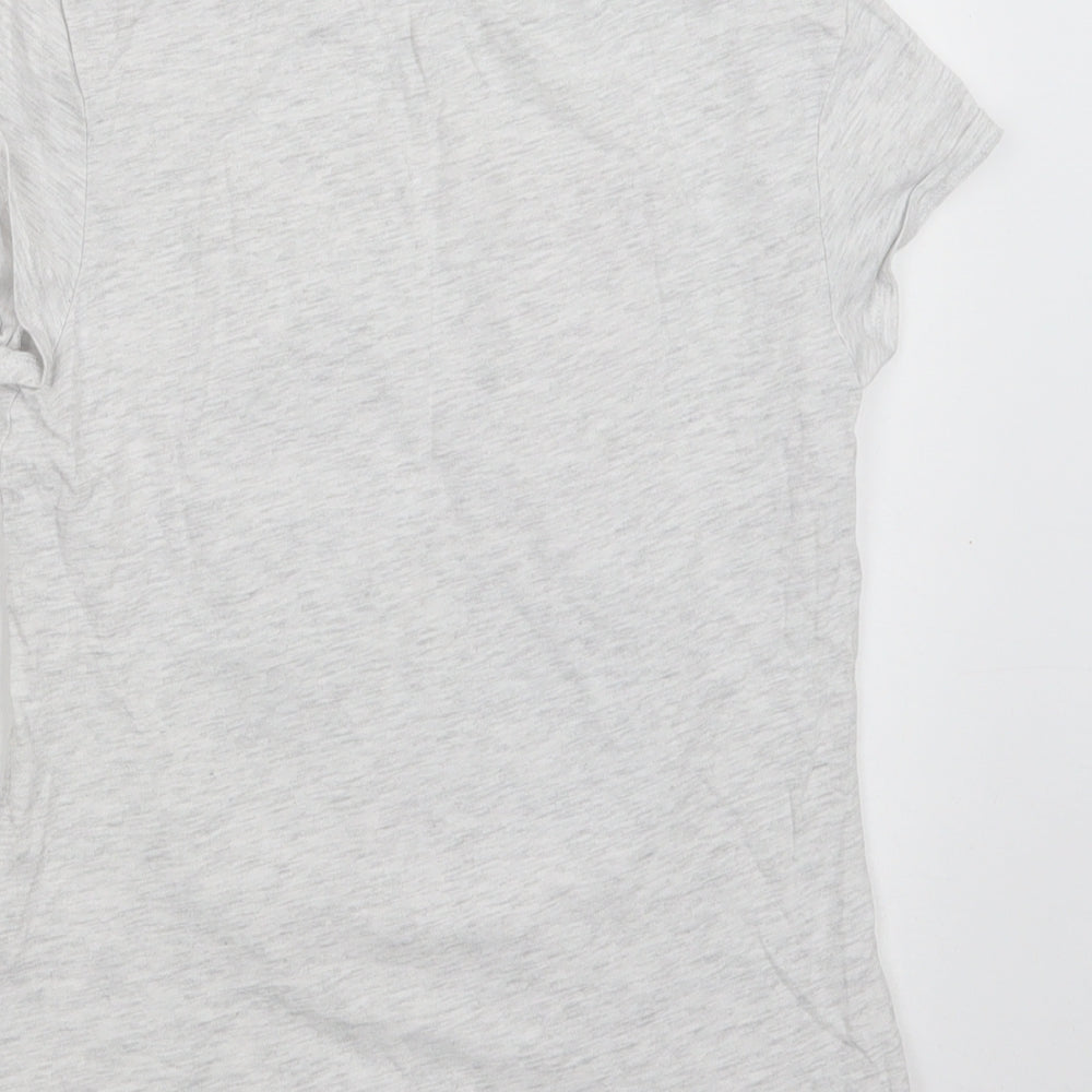 H&M Girls Grey  Cotton Basic T-Shirt Size 10-11 Years Crew Neck  - Horse