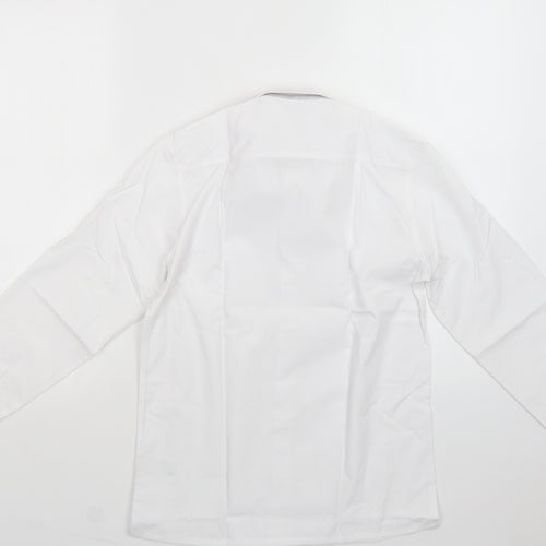 Matalan Boys White  Polyester Basic Button-Up Size 12 Years Collared Button - School Wear