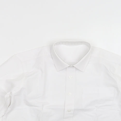 Matalan Boys White  Polyester Basic Button-Up Size 12 Years Collared Button - School Wear