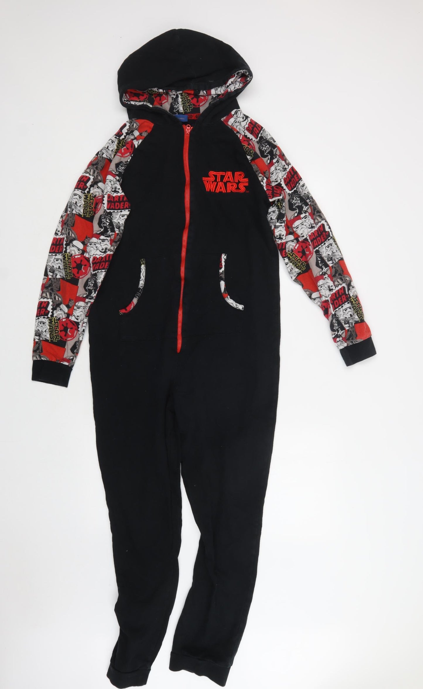 BHS Boys Black  Cotton  Bodysuit Size 15-16 Years  Zip - Star Wars