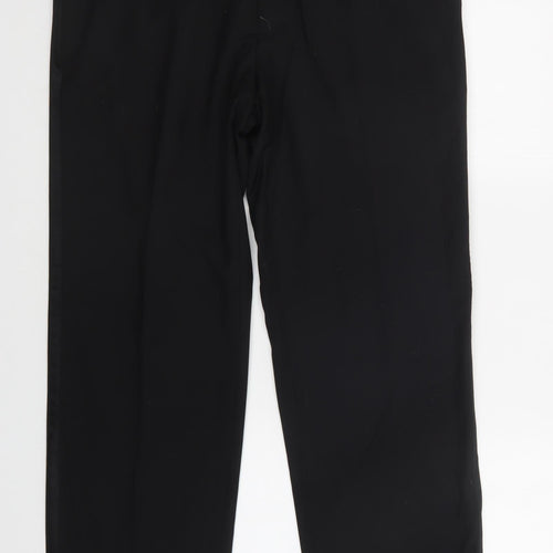 Matalan Mens Black  Polyester Dress Pants Trousers Size 36 L31 in Regular Button