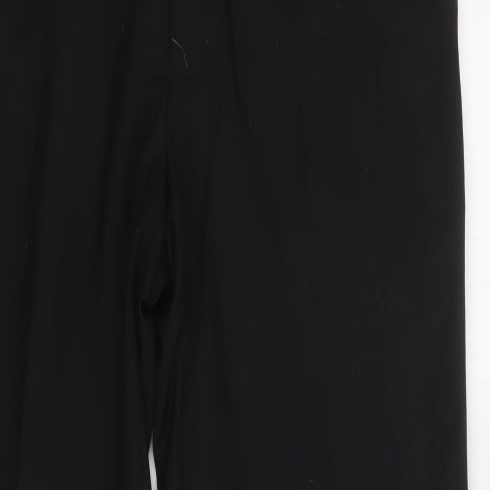 Matalan Mens Black  Polyester Dress Pants Trousers Size 36 L31 in Regular Button