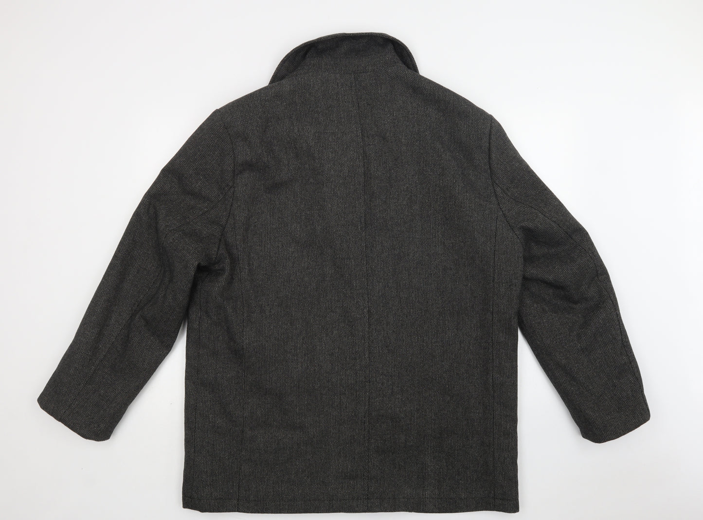 George Mens Grey   Pea Coat Coat Size XL  Button