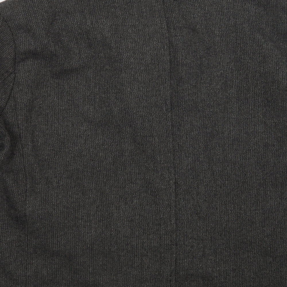 George Mens Grey   Pea Coat Coat Size XL  Button