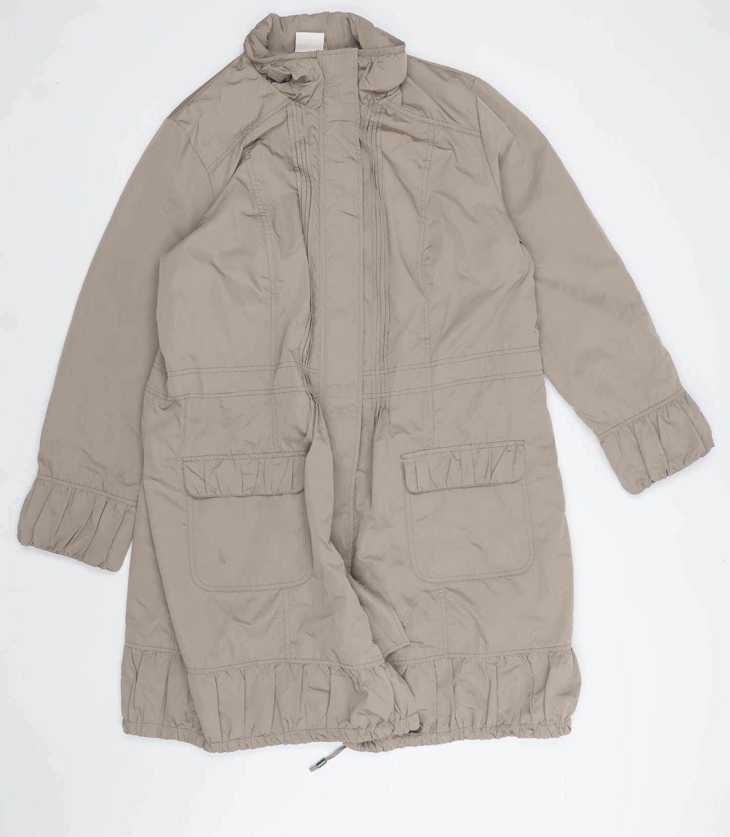 Sheego Womens Beige   Parka Jacket Size 22  Zip