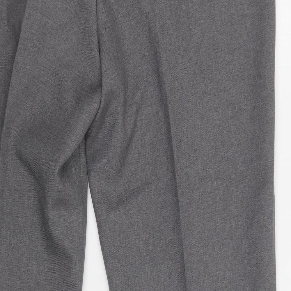 Farah Mens Grey  Polyester Dress Pants Trousers Size 38 L29 in Regular Hook & Loop
