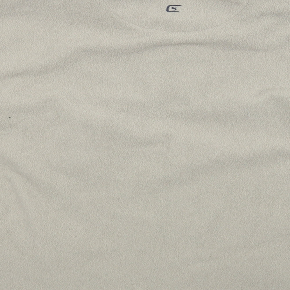 CS Active Mens Beige  Polyester Henley Sweatshirt Size M