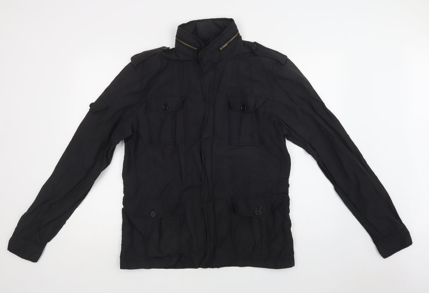 Peter Werth Mens Black   Windbreaker Jacket Size S  Zip