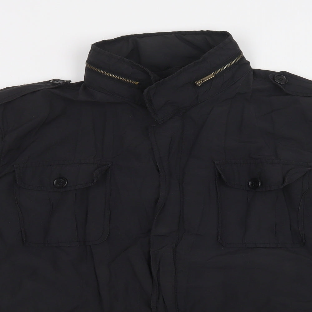 Peter Werth Mens Black   Windbreaker Jacket Size S  Zip