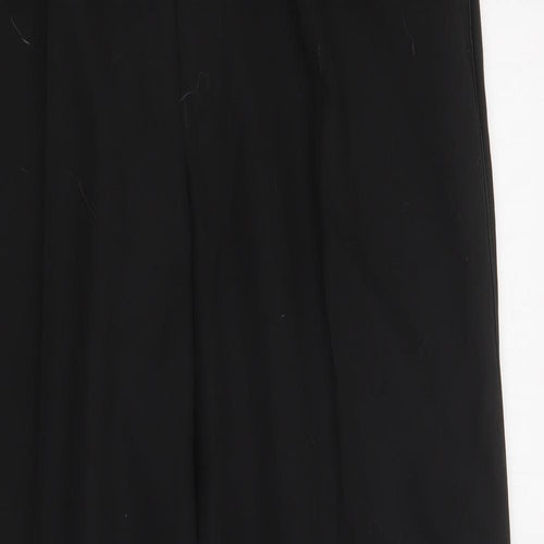 George Mens Black  Polyester Dress Pants Trousers Size 34  Regular Button