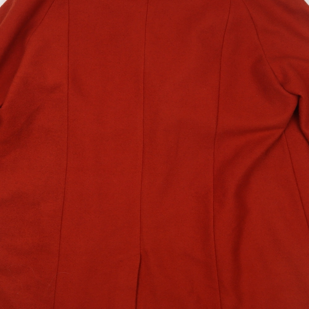 Ann Harvey Womens Orange   Pea Coat Coat Size 18  Button