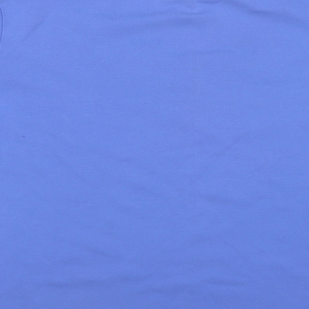 M&S Womens Blue  Cotton Basic Blouse Size 20 V-Neck