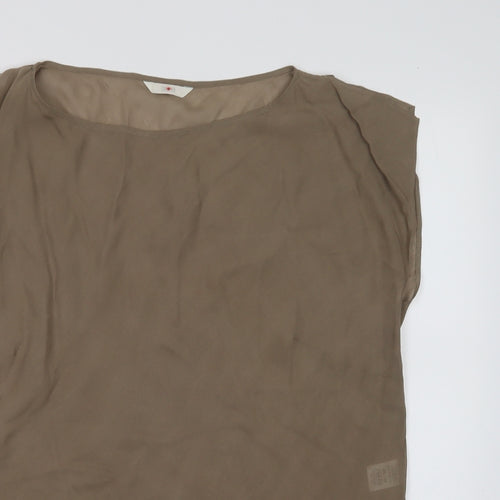 M&S Womens Beige  Cupro Camisole Blouse Size 20 Round Neck