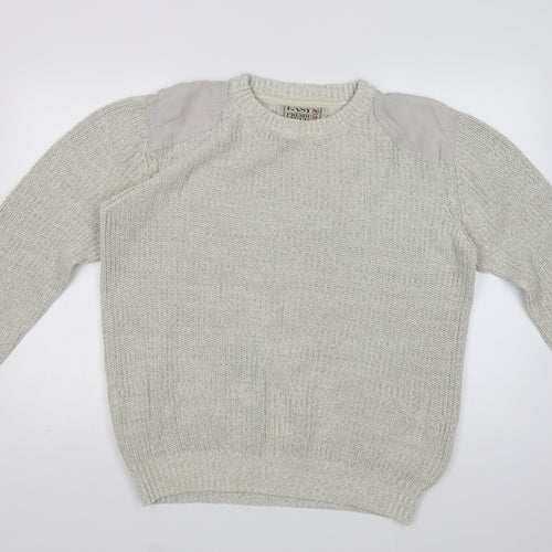 Matalan Mens Beige Crew Neck  Cotton Pullover Jumper Size L