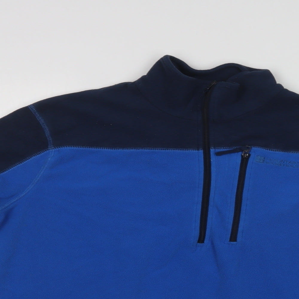 Mountain Warehouse Mens Blue  Polyester Henley Sweatshirt Size M