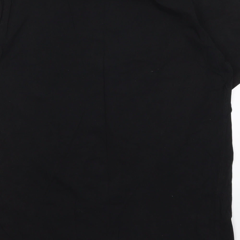 George Mens Black  Cotton  T-Shirt Size L Crew Neck  - AC/DC