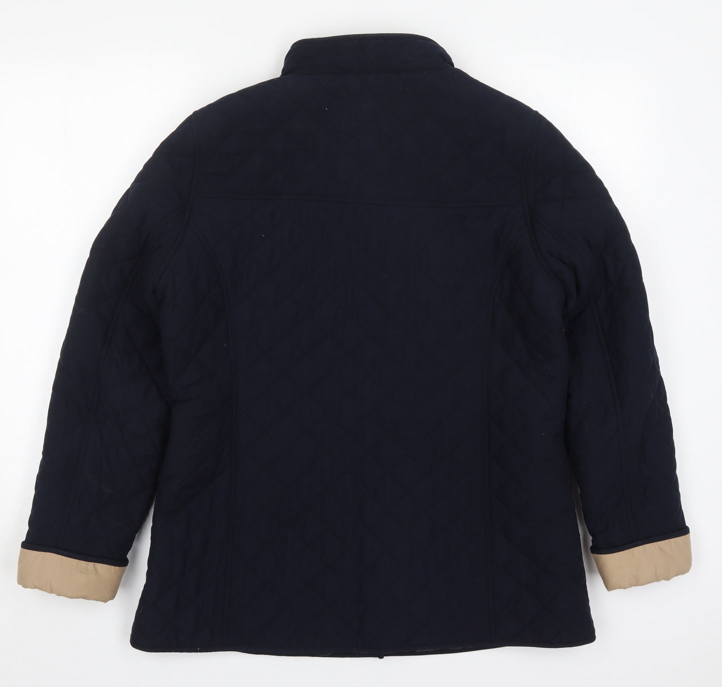 Marks and Spencer Womens Blue   Quilted Coat Size 14  Button