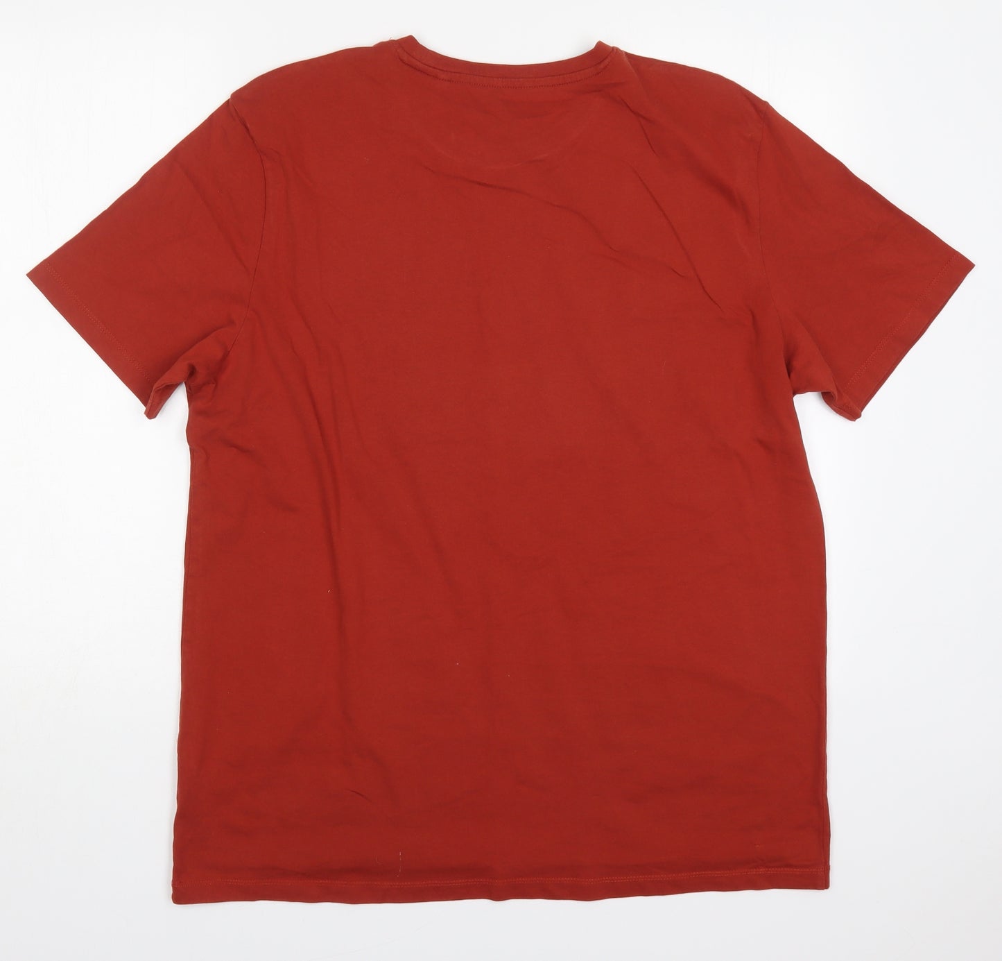NEXT Mens Red  Cotton  T-Shirt Size XL Crew Neck  - Holkham Reserve