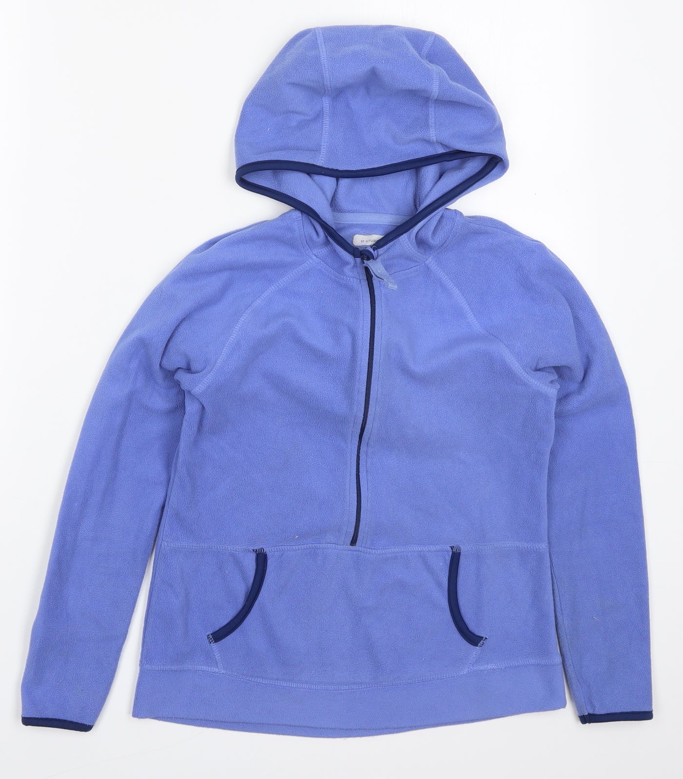 Preworn Girls Blue  Polyester Pullover Hoodie Size 11-12 Years  Zip