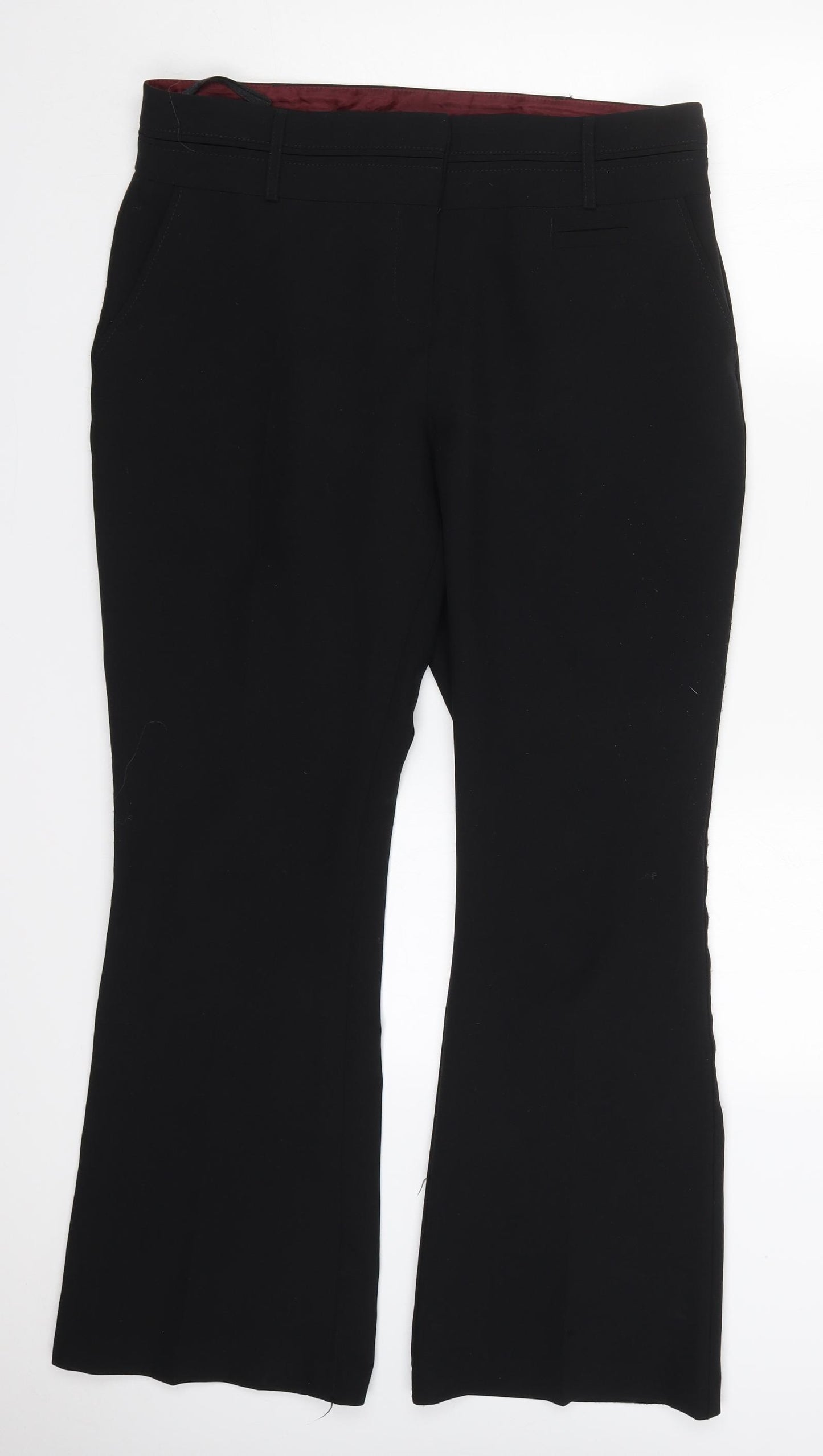 Peacocks Womens Black  Polyester Rain Trousers Trousers Size 14 L30 in Regular Hook & Eye